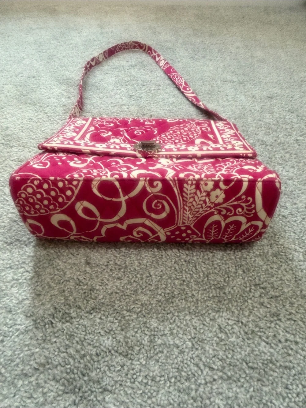 Vera Bradley Pink and Cream Crossbody Shoulder Bag